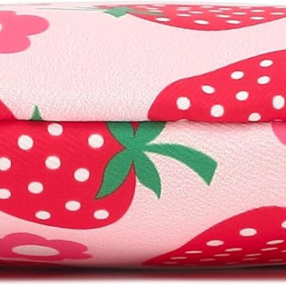 Stylish Adjustable Strap Crossbody Bag with Strawberry Print & Zipper Closure - Picture 9 of 9